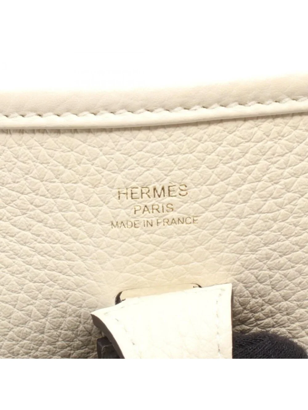 Hermes Shoulder Bag Evelyne 23 Cream Leather